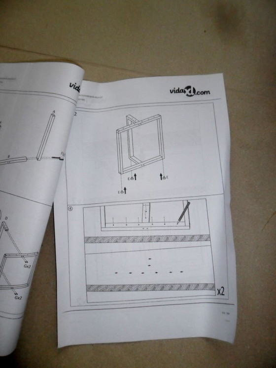 Image 1 of Pieds de console 2 pièces en T en acier noir