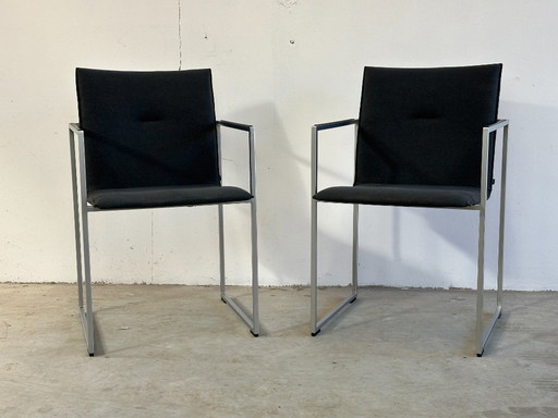 Set of 2 Arco Frame chairs - Dutch Design classic - Anthracite
