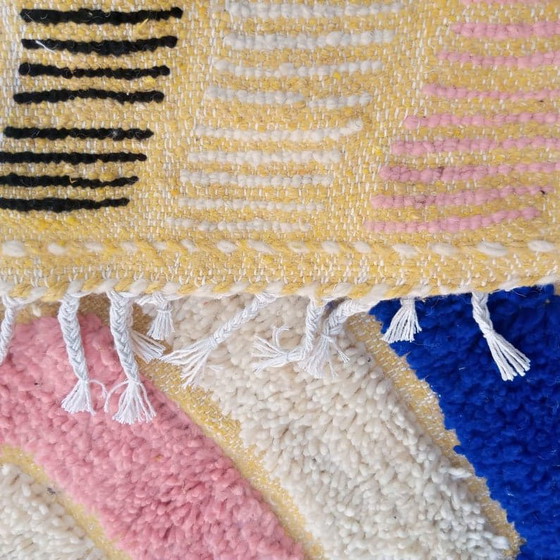 Alfombra tejida a mano de lana natural, artesanía tradicional, diseños coloridos, tamaño 150/250 cm. – Aime Té (photo 4 of 9)