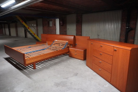 Magnifique ensemble Hulsta : lit, tables de chevet, commode – Hülsta, Lits 2 places, Metal, Wood (photo 4 of 5)
