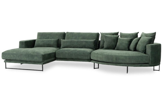 Image 1 of Hoekbank Groen Dordoni II B373 x H92 x D185 cm