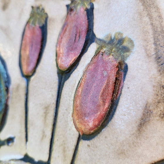 Image 1 of Cornice da parete in ceramica a forma di farfalla, Rusha Art, anni '60-'70