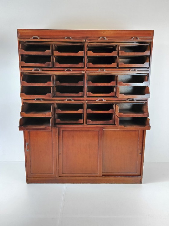 Image 1 of Vetrina per merceria inglese con cassetti in vetro