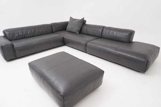 Image 1 of Rolf Benz Mio Pouf Ensemble Canapé Canapé d'angle Canapé d'angle en cuir