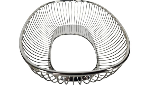 Ettore Per Alessi - Alfra Alessi - Cesto Pane - Filo d'Acciaio - Anni '60 – Accessori da tavola, Metal, rvs (photo 3 of 8)