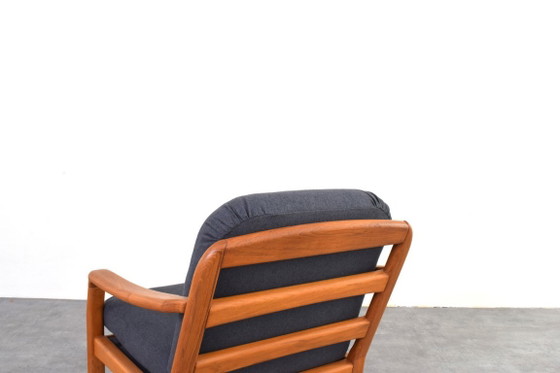 Mid-Century Danish Teak Lounge Chair by Dyrlund, 1970s. – Armchairs, Textile, Wood (photo 11 of 12)