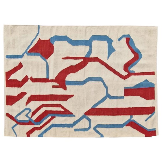 Tapis en laine inspiré de l'œuvre sans titre de Willem de Kooning (1984) | Tissé à la main, style moderne (photo 5 of 10)