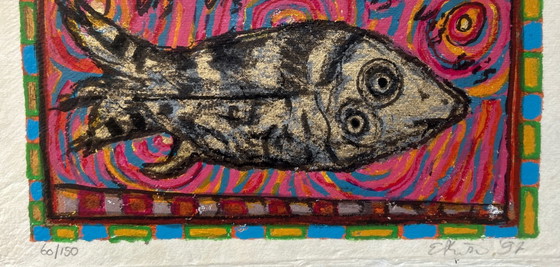 Image 1 of Sérigraphie Eric Toebosch - Poisson