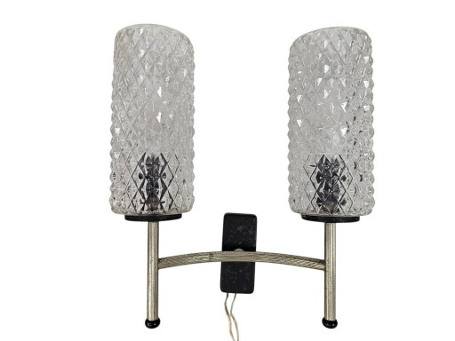 Targetti Sankey - Wandlamp - 2 armen - Italie - luxury - messing - metaal - glas - 50's