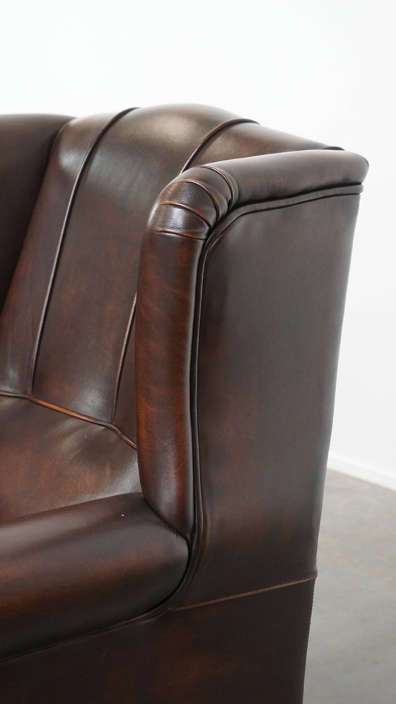 Image 1 of 2x Rundleren Oorfauteuil in Engelse Stijl