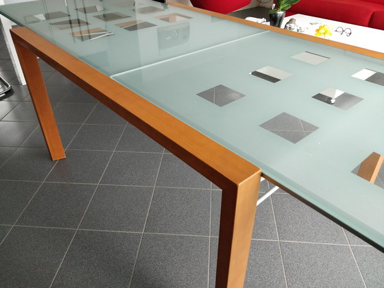 Image 1 of Table de salle à manger extensible en verre Ligne Roset