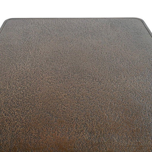 Table basse brutaliste en faux bronze, années 1970