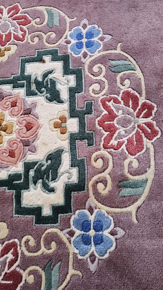 :Handgeknoopt Chinees Vintage Tapijt (1973) – Groot formaat 2,45 x 3,35 m – Topconditie! (photo 3 of 6)