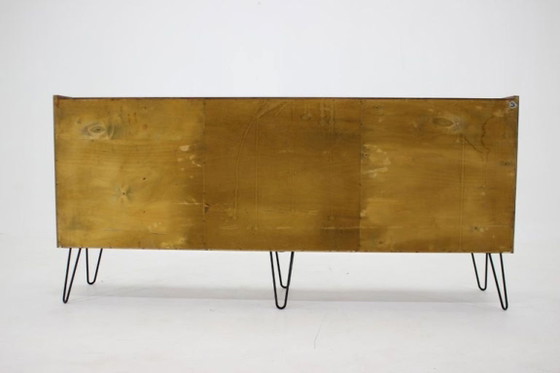 Gerecycled Deens dressoir uit de jaren 60 in mid-century modern stijl, gemaakt van teakhout, op – Glass (photo 11 of 12)