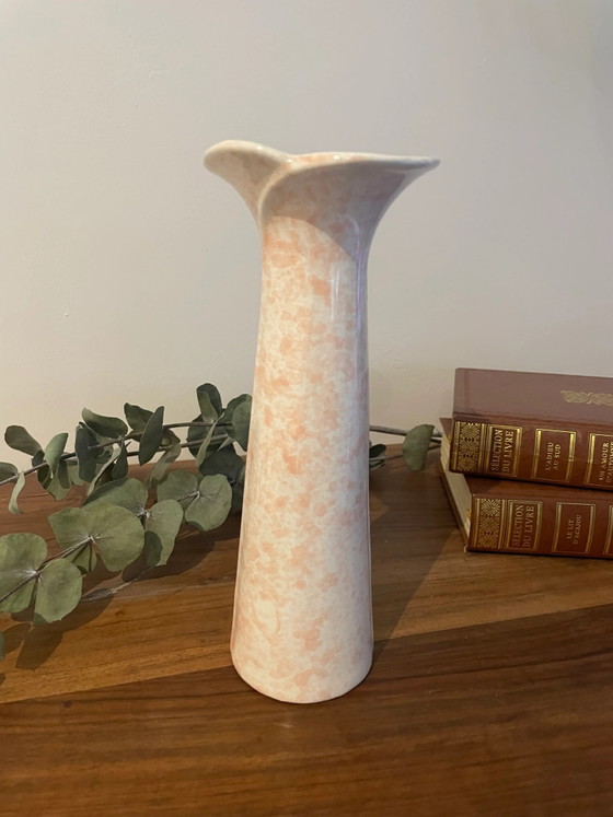 Vintage Speckled Pink Vase (photo 2 of 3)