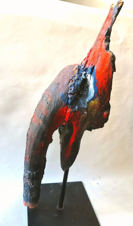 Escultura de madera de elefante de Jorn Asgar