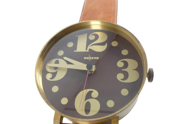 Image 1 of Orologio da parete PEWETA degli anni '70 a forma di orologio da polso XXL