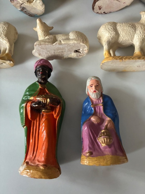 Vintage Christmas Nativity Santons Figurines 1940-1960, 14 pieces, Le Cellosite, Decorative Objects, Other (photo 6 of 9)