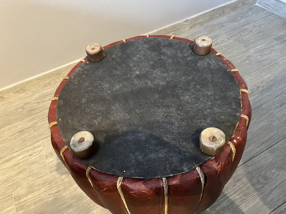 Image 1 of Circo vintage opberg poef zitzetel voetenbank jaren 50 60