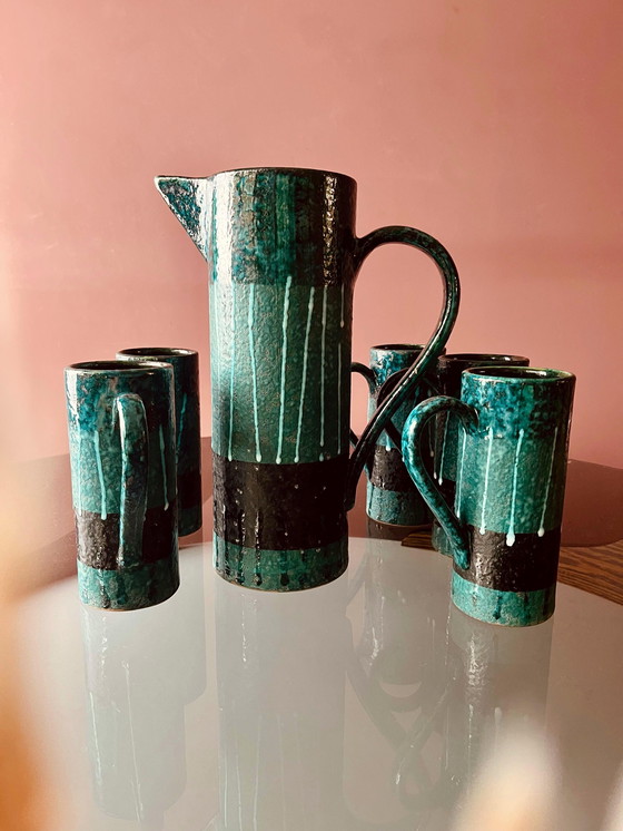 Image 1 of UNIQUE MID-CENTURY CERAMIC COFFEE SET