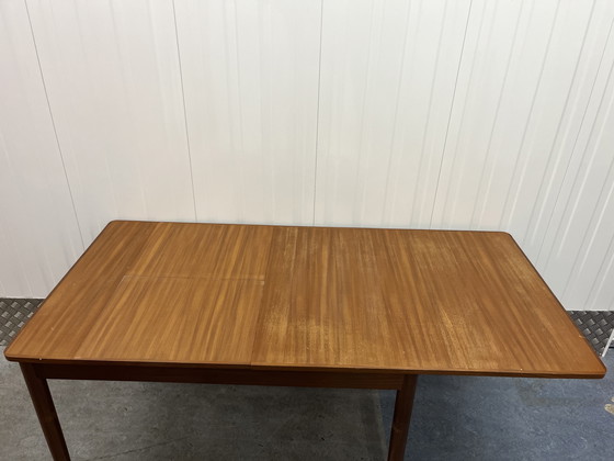 Image 1 of Vintage Mid - Century Extendable Dining Table Teak Wood