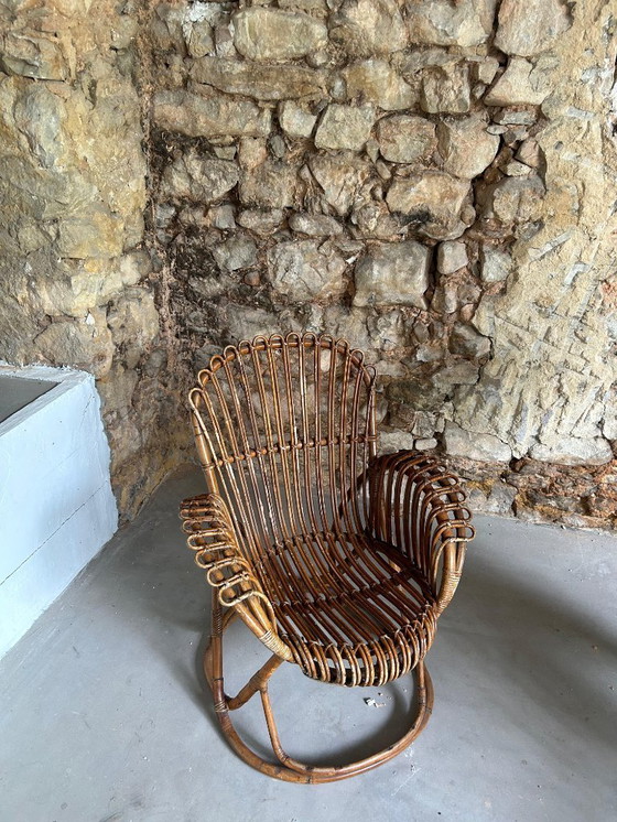 Image 1 of Juego de ratán italiano de los años 70