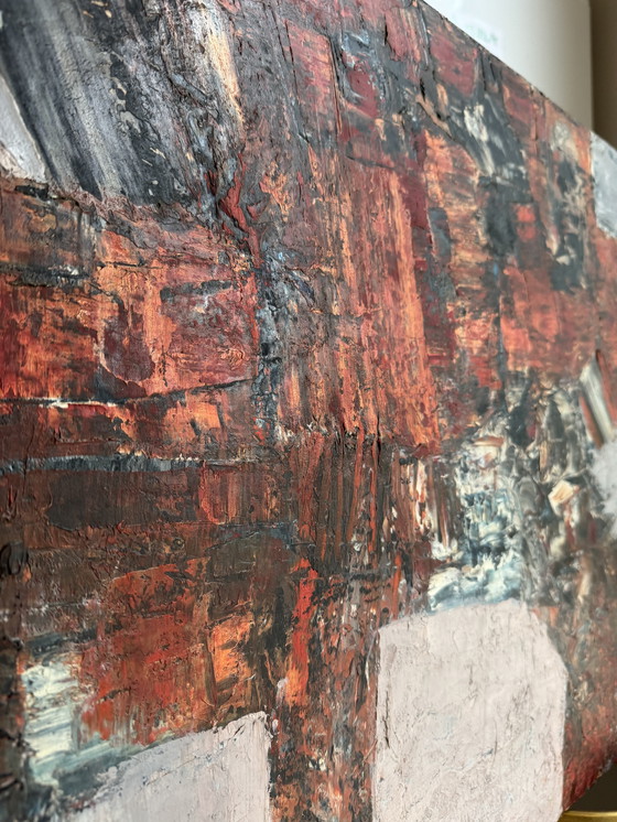 Image 1 of Tableau abstrait années 50