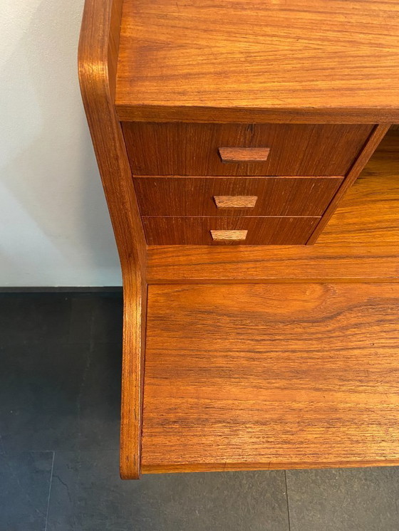 Image 1 of Vintage Danish secretaire with 3 drawers