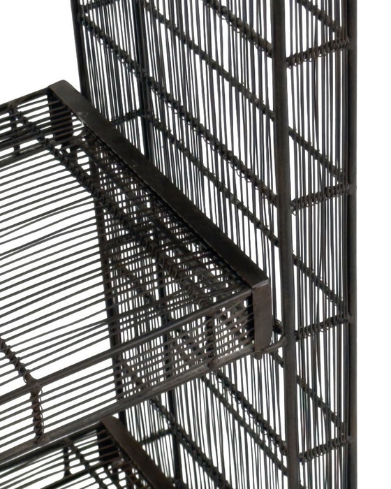 Image 1 of vintage Sculptural Metal Wire Shelving and Display Table Set