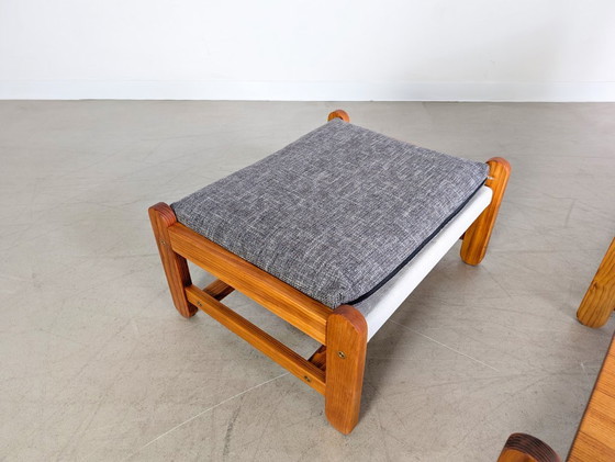 Image 1 of Divano originale Niels Eilersen Mid-Century con poltrona e poggiapiedi
