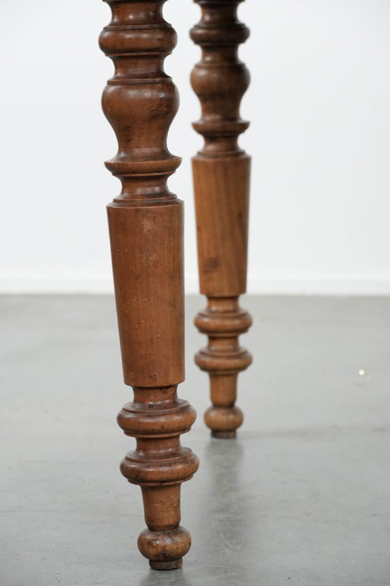 Image 1 of Antico tavolo da pranzo inglese con orecchie pendenti in noce