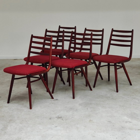 Set of 6 Jitona Sobeslav chairs, Czechoslovakia 1960 – Dining chairs, Mid Century Modern (photo 21 of 21)