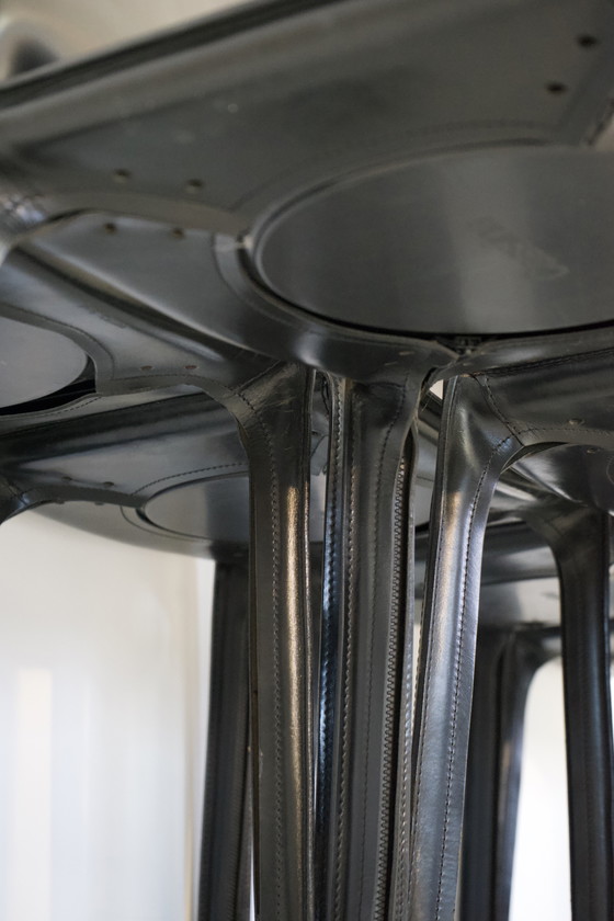 Image 1 of 8x CAB 412 2x CAB 413 Set Sedia con braccioli Sedia da pranzo Pelle Nera Cassina Mario Bellini