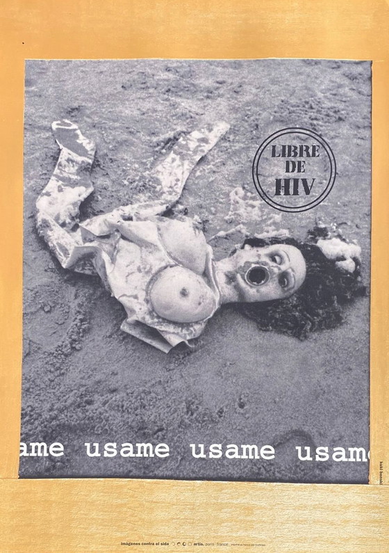 Image 1 of Kuki BENSKI Libre de HIV (SIDA) originele poster 1994