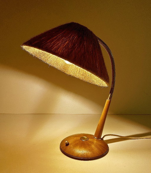 Lampe en bois danoise du Mid Century