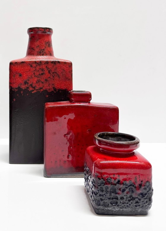 Image 1 of Set of four modernist ceramic vases. Germany, 1960s and 1970s.