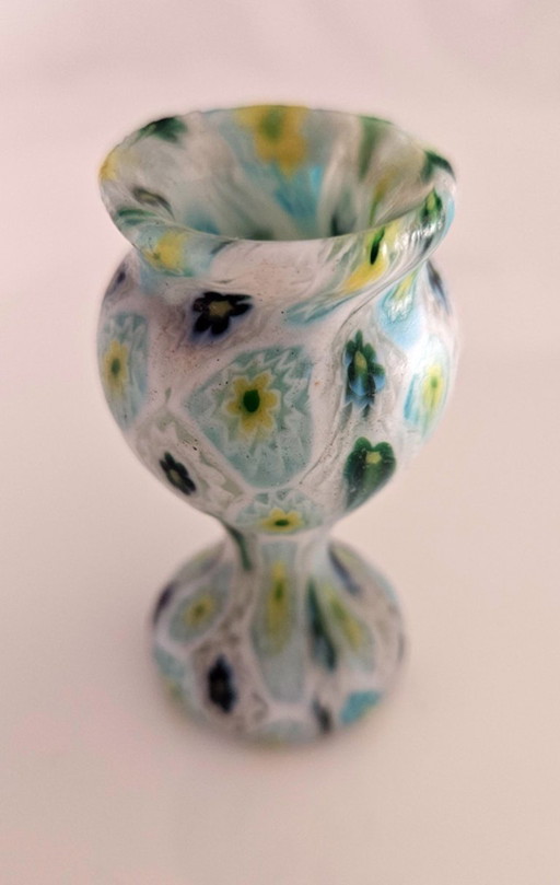 Pequeño Jarrón de Cristal de Murano – Murrine Millefiori – Mediados del Siglo XX – vazen, Murano Glass (photo 2 of 6)