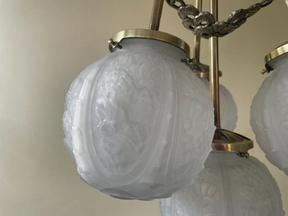 Image 1 of Ceiling lamp Hanging lamp Cherrier & Besnus art deco French