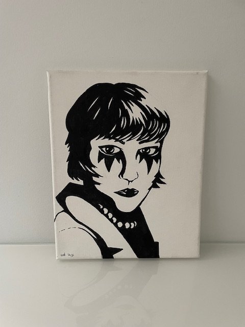Image 1 of Loek Vugs - Expressive & Iconic Portrait on Canvas | 24 x 30 cm