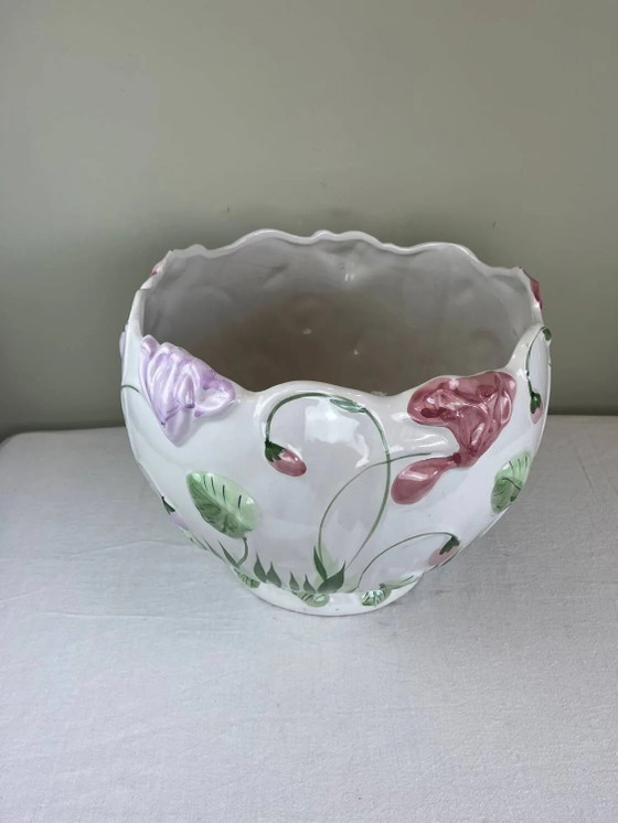 Importante vaso per piante in ceramica smaltata – Vasi per piante, Porcelain, Art Nouveau (photo 3 of 10)