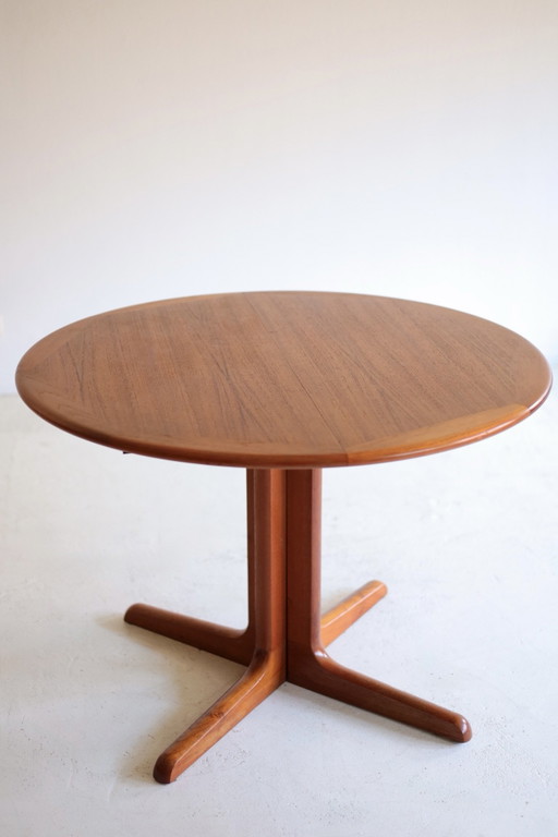 Mesa de comedor extensible vintage de teca, años 50/60