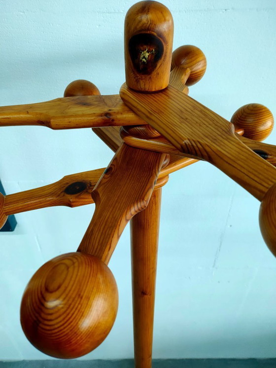 Image 1 of Vintage Design Houten Kapstok Jaren 70