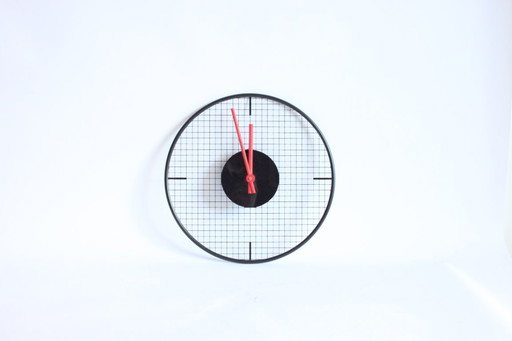Postmodern grid clock by Junghans Germany.