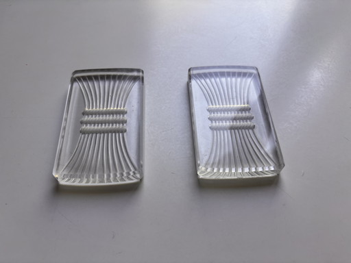 2 Lalique Knife Racks - Some Traces of Time (See Photos)