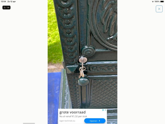 Image 1 of Buzón de aluminio nostálgico, muy bonito, totalmente restaurado.