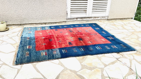 Image 1 of Alfombra Gabbeh 100% Lana Años 80-90 - 144×195 cm