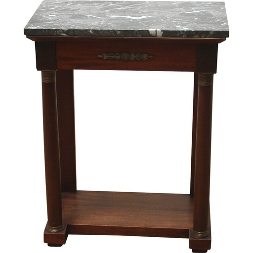 Mesa de servicio vintage de madera y mármol
