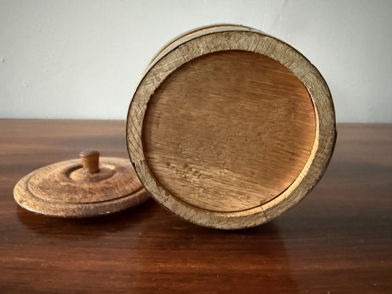 Image 1 of Titel   Vintage houten sigarenton – Schimmelpenninck “Marca Selecta” – mid-century (jaren ’50/’60)  ---  Beschrijving   Een kara