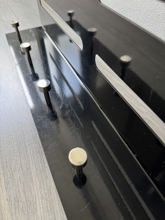 Image 1 of Bony Design Edelstahl-Garderobenständer mit 5 Haken, Knöpfen und Hutablage