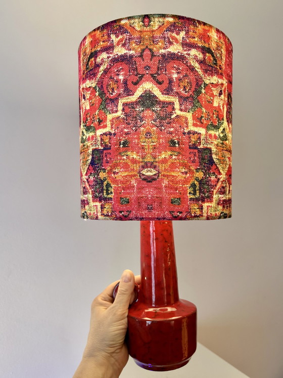 Image 1 of Zomerlamp geschikt voor buiten - gemaakt van een vaas uit het midden van de vorige eeuw, hergebruikt